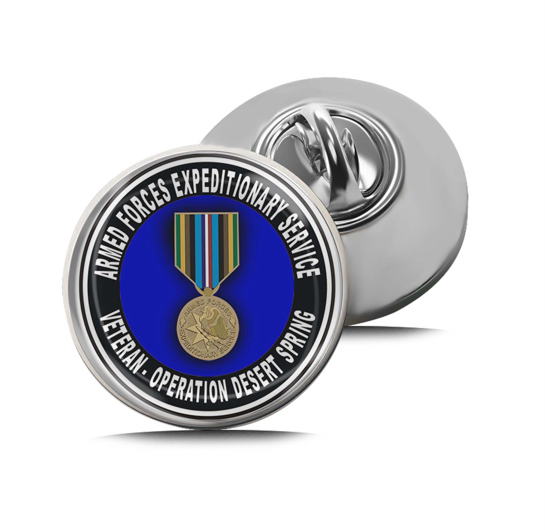 Armed Forces Expeditionary Medal Operation Desert Spring Limited Edition Lapel Pin Exclusive Metal Brooch Badge Accessories For Backpack, Clothes, Hats | Cute Gifts and Collectibles