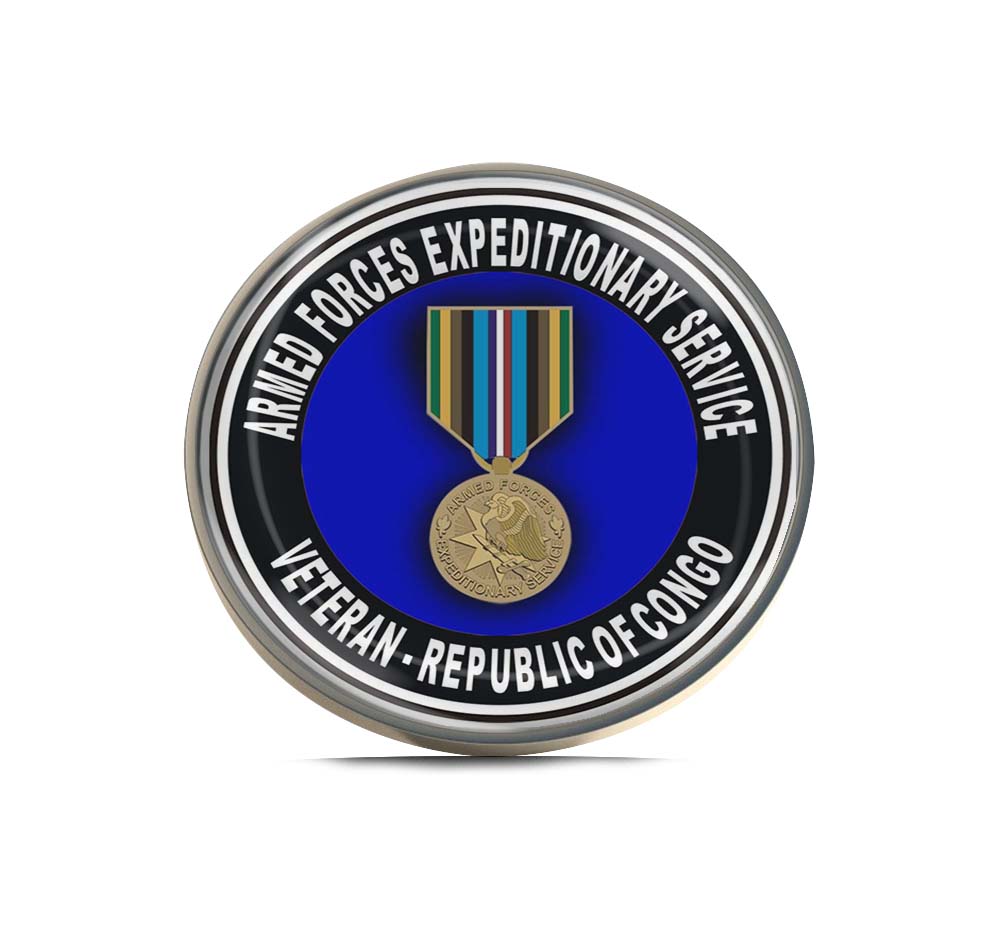 Armed Forces Expeditionary Medal Republic of Congo Limited Edition Lapel Pin Exclusive Metal Brooch Badge Accessories For Backpack, Clothes, Hats | Cute Gifts and Collectibles