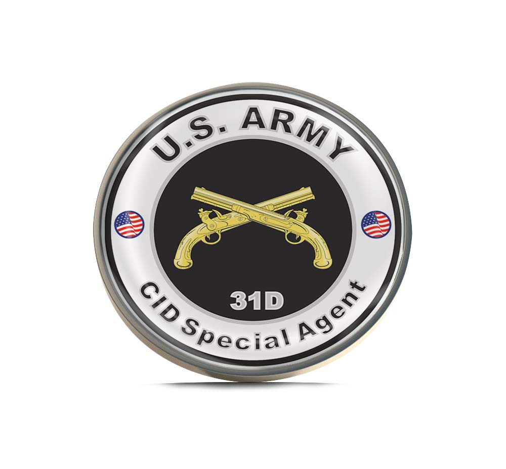 U.S. Army MOS 31D CID Special Agent Limited Edition Lapel Pin Exclusive Metal Brooch Badge Accessories For Backpack, Clothes, Hats | Cute Gifts and Collectibles