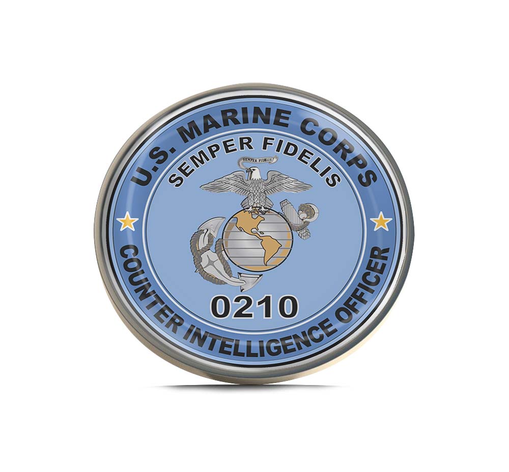 U.S.M.C. MOS 0210 Counter Intelligence Officer Limited Edition Lapel Pin Exclusive Metal Brooch Badge Accessories For Backpack, Clothes, Hats | Cute Gifts and Collectibles