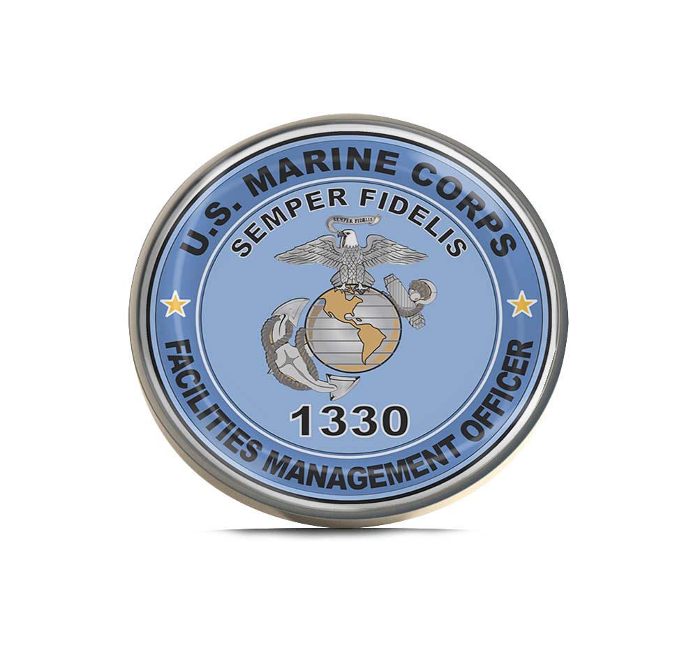 U.S.M.C. MOS 1330 Facilities Management Officer Limited Edition Lapel Pin Exclusive Metal Brooch Badge Accessories For Backpack, Clothes, Hats | Cute Gifts and Collectibles