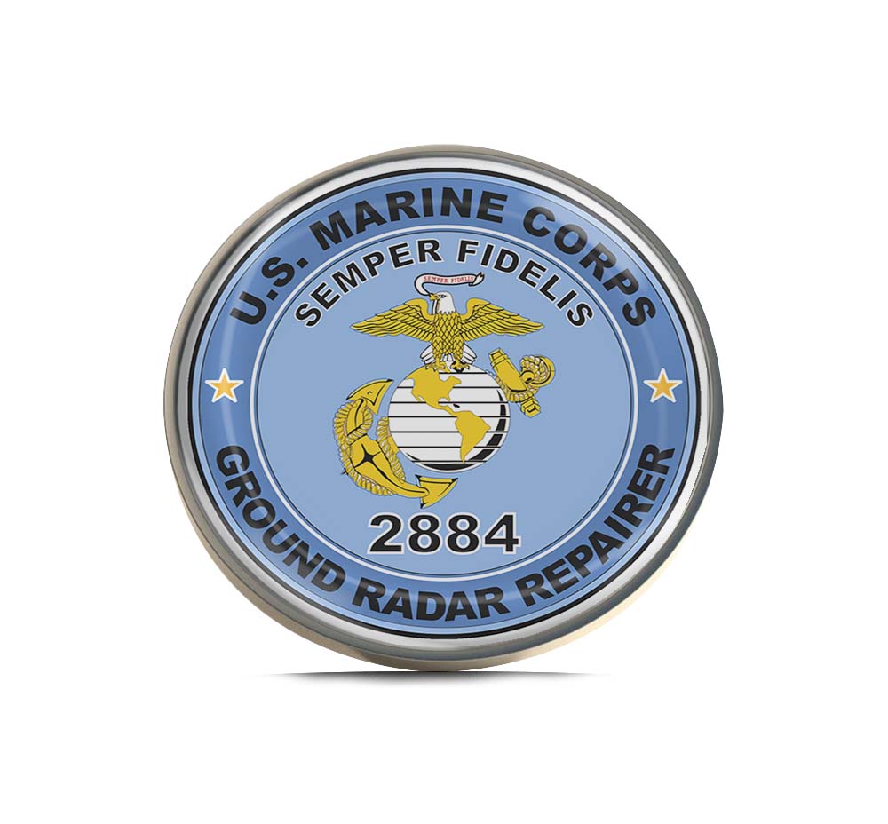 U.S.M.C. MOS 2884 Ground Radar Repairer Limited Edition Lapel Pin Exclusive Metal Brooch Badge Accessories For Backpack, Clothes, Hats | Cute Gifts and Collectibles