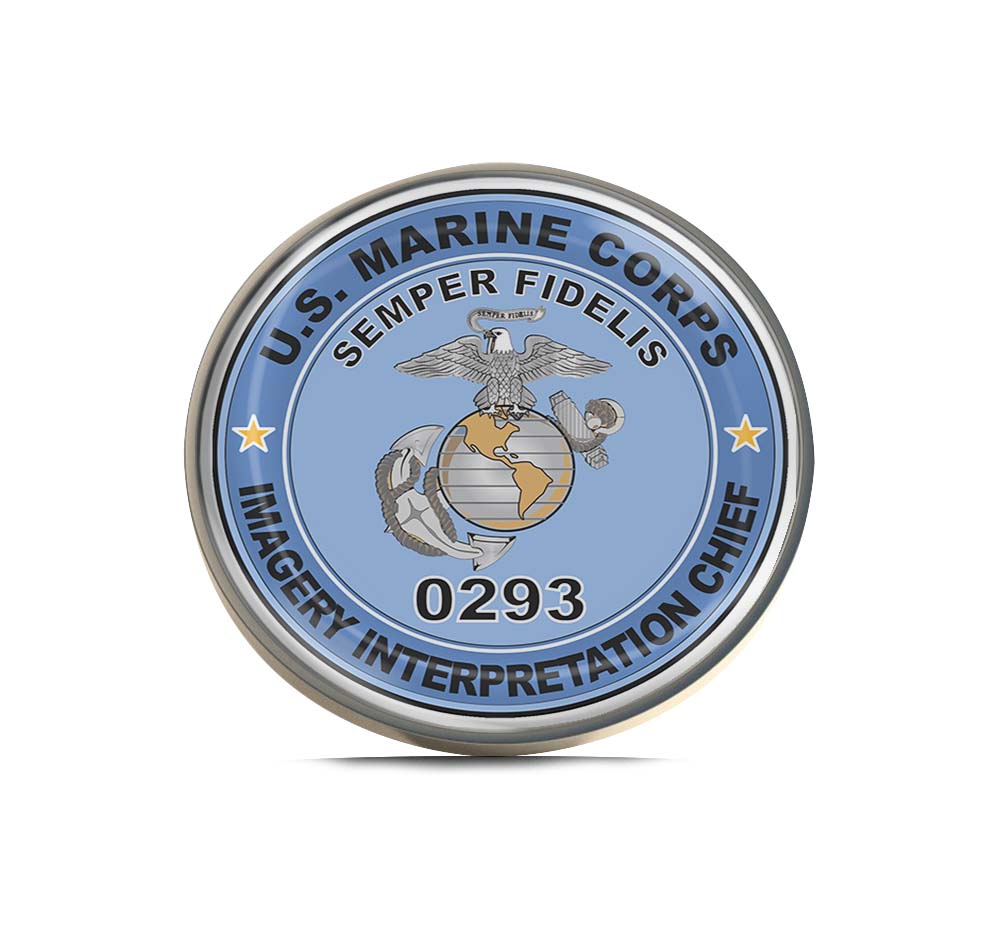 U.S.M.C. MOS 0293 Imagery Interpretation Chief Limited Edition Lapel Pin Exclusive Metal Brooch Badge Accessories For Backpack, Clothes, Hats | Cute Gifts and Collectibles