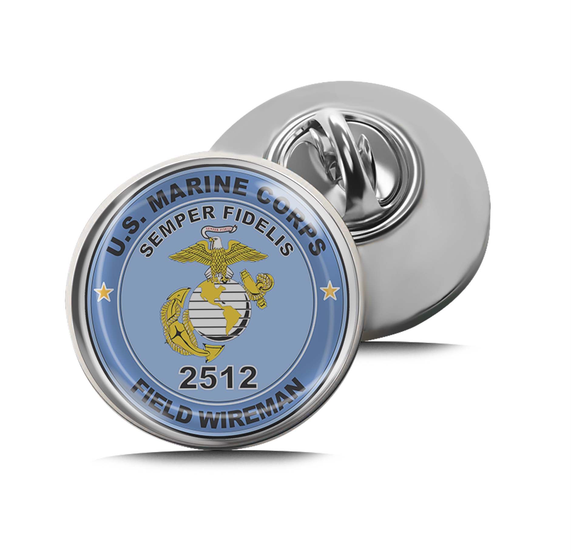 U.S.M.C. MOS 2512 Field Wireman Limited Edition Lapel Pin Exclusive Metal Brooch Badge Accessories For Backpack, Clothes, Hats | Cute Gifts and Collectibles
