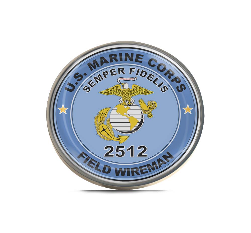 U.S.M.C. MOS 2512 Field Wireman Limited Edition Lapel Pin Exclusive Metal Brooch Badge Accessories For Backpack, Clothes, Hats | Cute Gifts and Collectibles