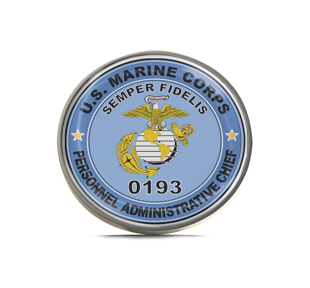 U.S.M.C. MOS 0193 Personnel Administrative Chief Limited Edition Lapel Pin Exclusive Metal Brooch Badge Accessories For Backpack, Clothes, Hats | Cute Gifts and Collectibles