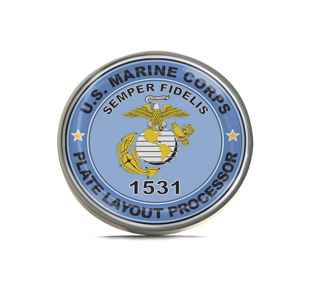 U.S.M.C. MOS 1531 Plate Layout Processor Limited Edition Lapel Pin Exclusive Metal Brooch Badge Accessories For Backpack, Clothes, Hats | Cute Gifts and Collectibles