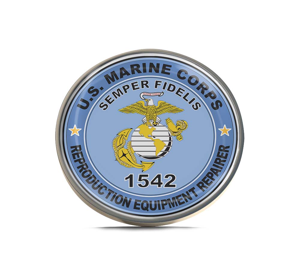 U.S.M.C. MOS 1542 Reproduction Equipment Repairer Limited Edition Lapel Pin Exclusive Metal Brooch Badge Accessories For Backpack, Clothes, Hats | Cute Gifts and Collectibles