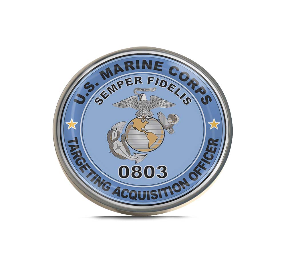 U.S.M.C. MOS 0803 Targeting Acquisition Officer Limited Edition Lapel Pin Exclusive Metal Brooch Badge Accessories For Backpack, Clothes, Hats | Cute Gifts and Collectibles