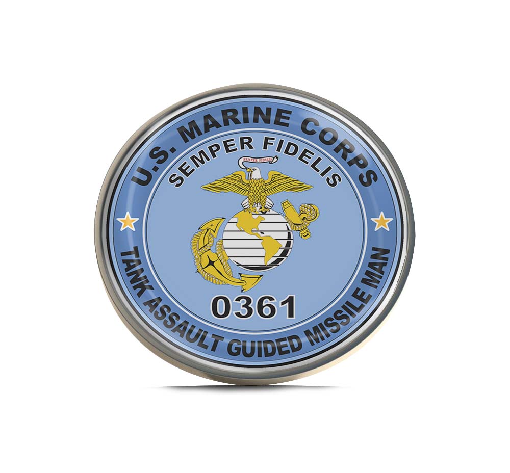 U.S.M.C. MOS 0361 Tank Assault Guided Missile Man Limited Edition Lapel Pin Exclusive Metal Brooch Badge Accessories For Backpack, Clothes, Hats | Cute Gifts and Collectibles