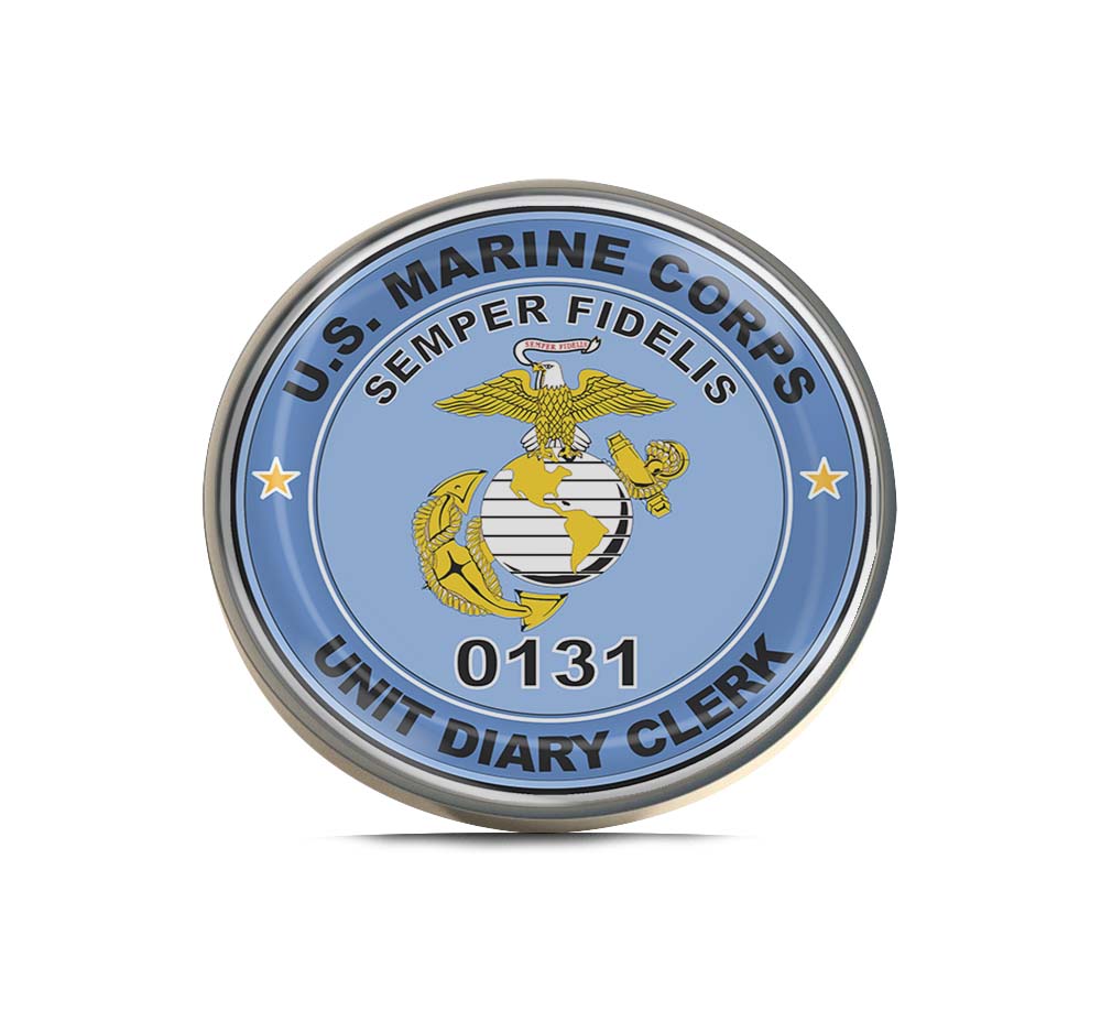 U.S.M.C. MOS 0131 Unit Diary Clerk Limited Edition Lapel Pin Exclusive Metal Brooch Badge Accessories For Backpack, Clothes, Hats | Cute Gifts and Collectibles