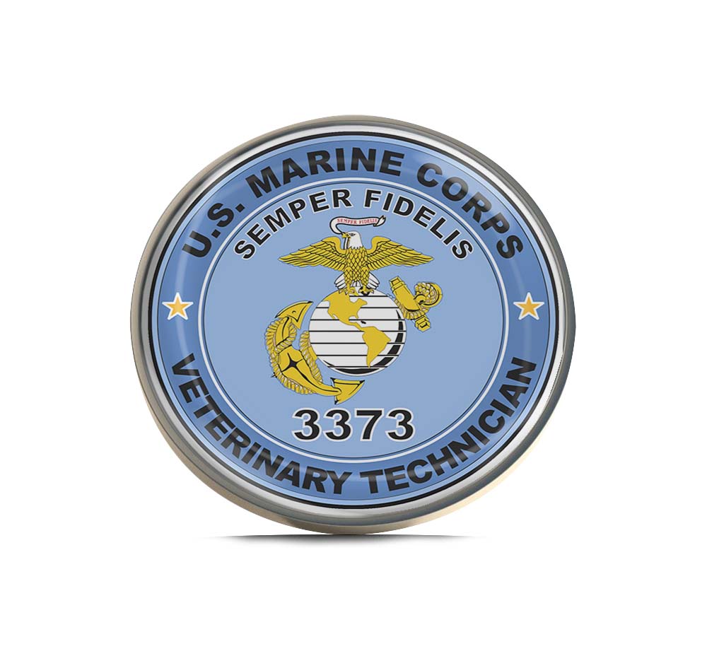 U.S.M.C. MOS 3373 Veterinary Technician Limited Edition Lapel Pin Exclusive Metal Brooch Badge Accessories For Backpack, Clothes, Hats | Cute Gifts and Collectibles