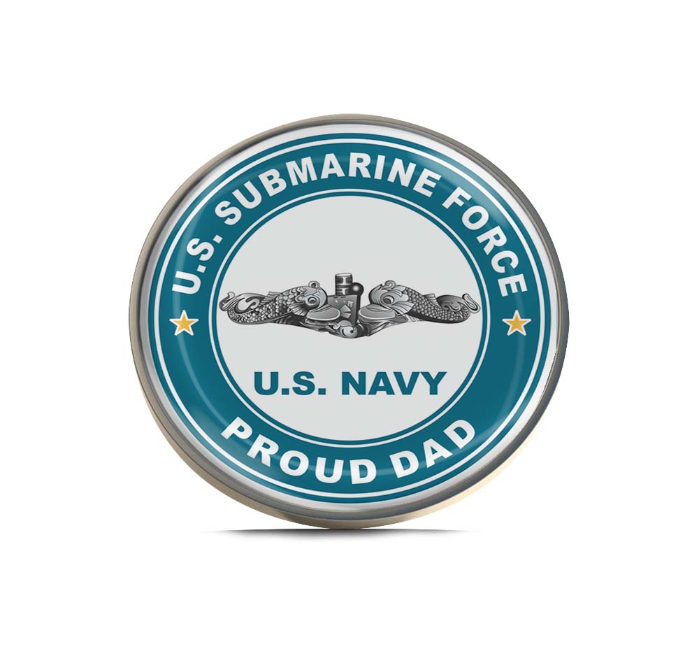 U.S. Submarine Force Proud Dad Limited Edition Lapel Pin Exclusive Metal Brooch Badge Accessories For Backpack, Clothes, Hats | Cute Gifts and Collectibles
