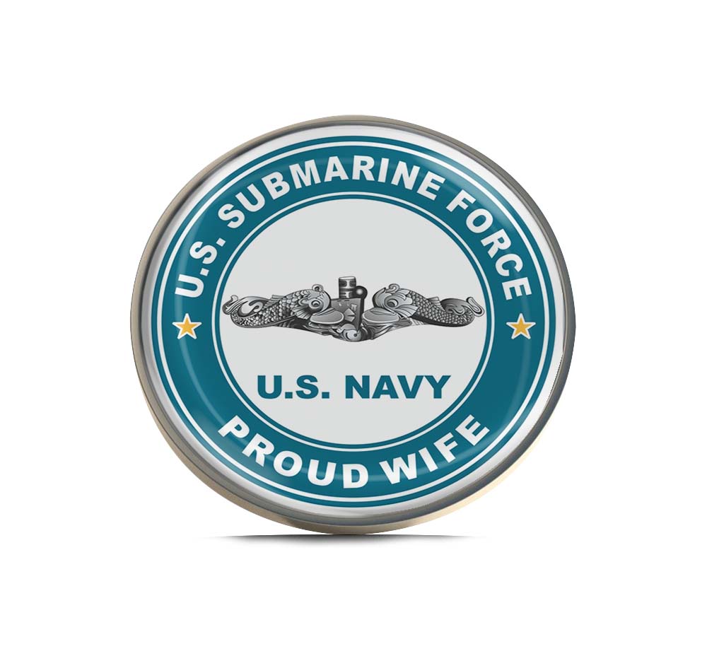 U.S. Submarine Force Proud Wife Limited Edition Lapel Pin Exclusive Metal Brooch Badge Accessories For Backpack, Clothes, Hats | Cute Gifts and Collectibles