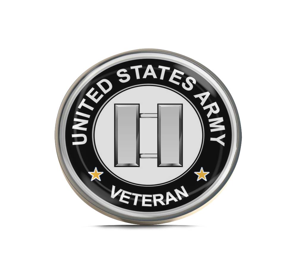 U.S. Army Captain Veteran Limited Edition Lapel Pin Exclusive Metal Brooch Badge Accessories For Backpack, Clothes, Hats | Cute Gifts and Collectibles