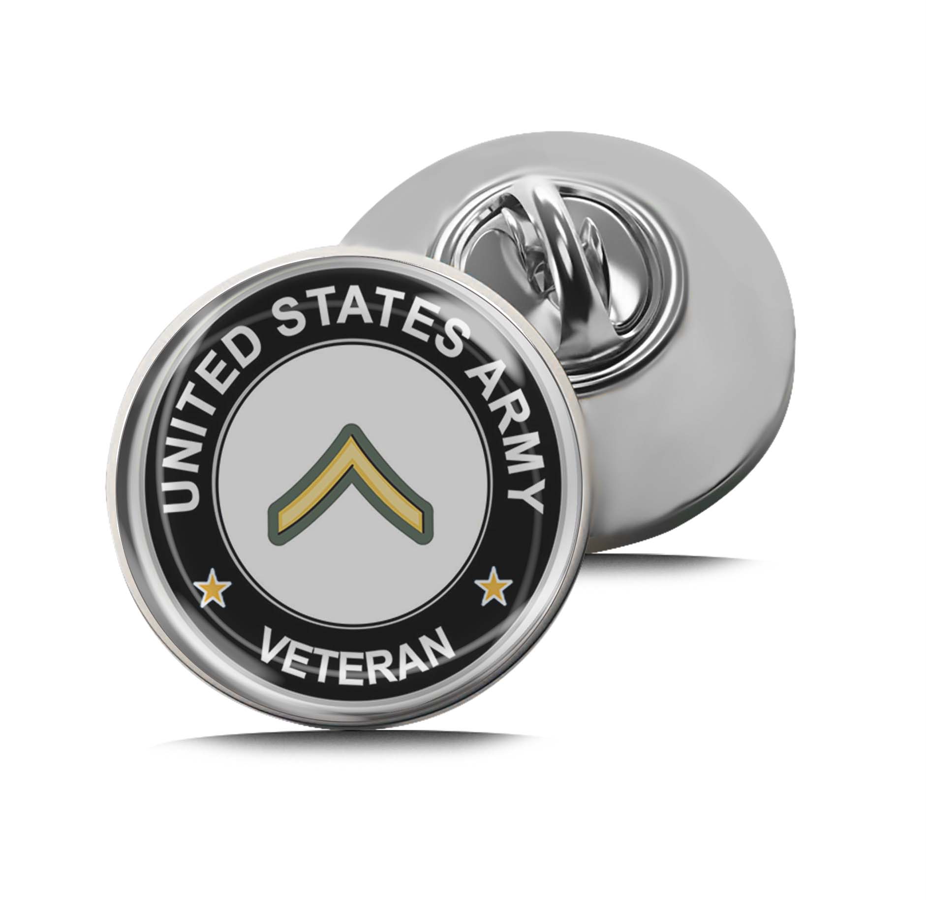 U.S. Army Private Veteran Limited Edition Lapel Pin Exclusive Metal Brooch Badge Accessories For Backpack, Clothes, Hats | Cute Gifts and Collectibles