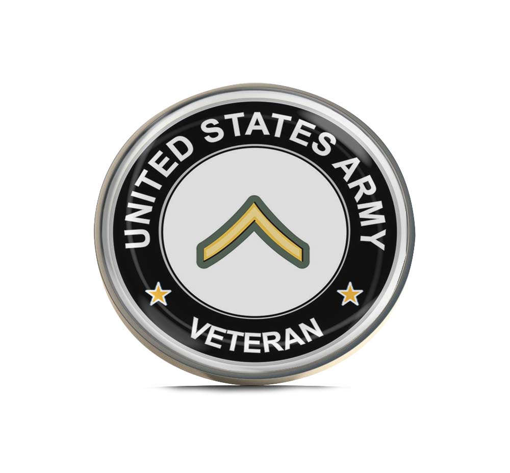 U.S. Army Private Veteran Limited Edition Lapel Pin Exclusive Metal Brooch Badge Accessories For Backpack, Clothes, Hats | Cute Gifts and Collectibles