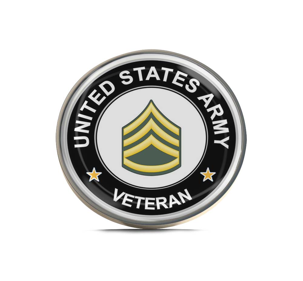 U.S. Army Staff Sergeant Veteran Limited Edition Lapel Pin Exclusive Metal Brooch Badge Accessories For Backpack, Clothes, Hats | Cute Gifts and Collectibles