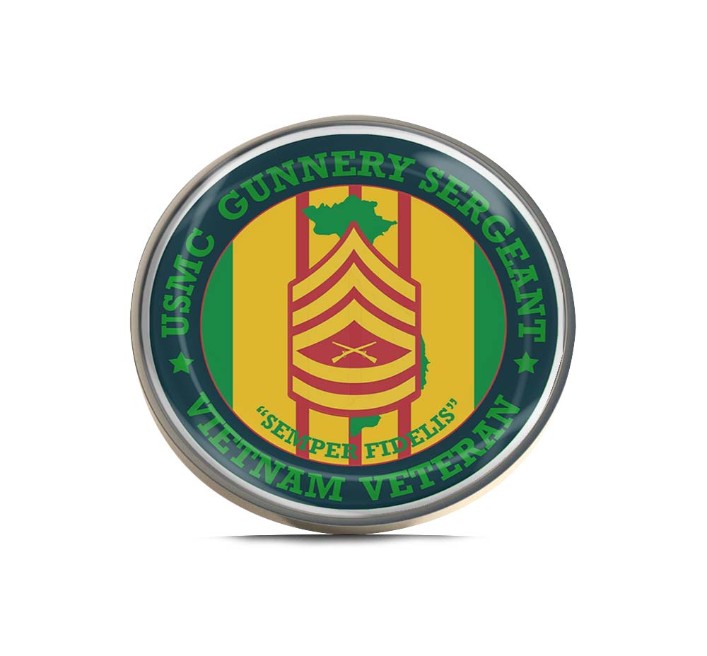 U.S. Marine Corps Gunnery Sergeant Vietnam Limited Edition Lapel Pin Exclusive Metal Brooch Badge Accessories For Backpack, Clothes, Hats | Cute Gifts and Collectibles