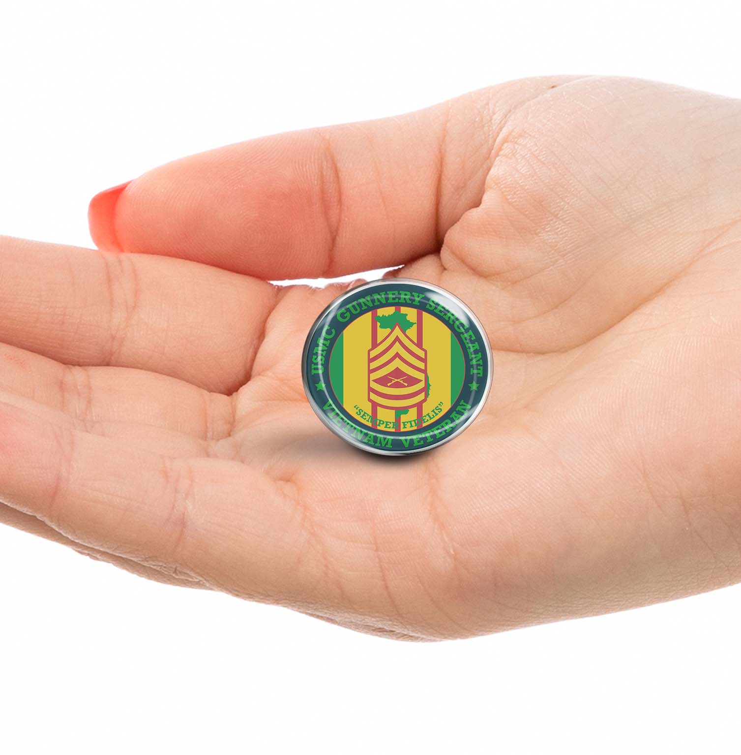 U.S. Marine Corps Gunnery Sergeant Vietnam Limited Edition Lapel Pin Exclusive Metal Brooch Badge Accessories For Backpack, Clothes, Hats | Cute Gifts and Collectibles