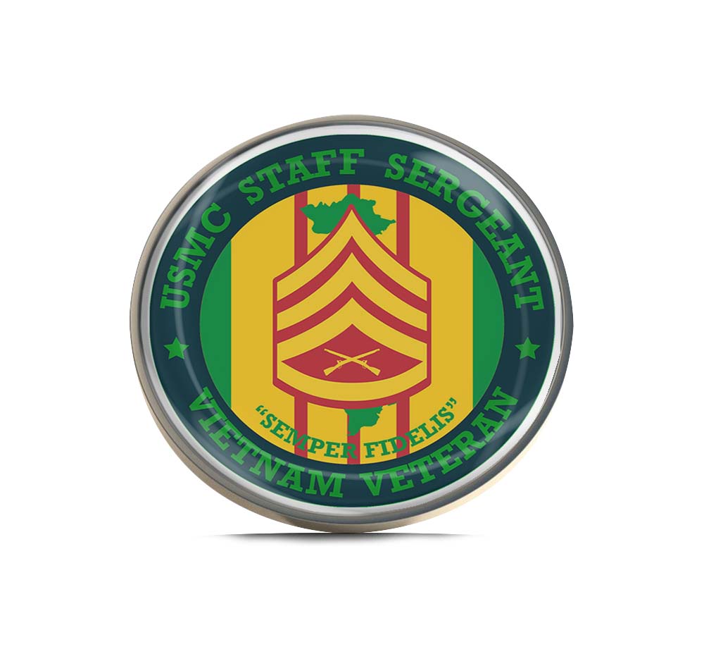 U.S. Marine Corps Staff Sergeant Vietnam Limited Edition Lapel Pin Exclusive Metal Brooch Badge Accessories For Backpack, Clothes, Hats | Cute Gifts and Collectibles