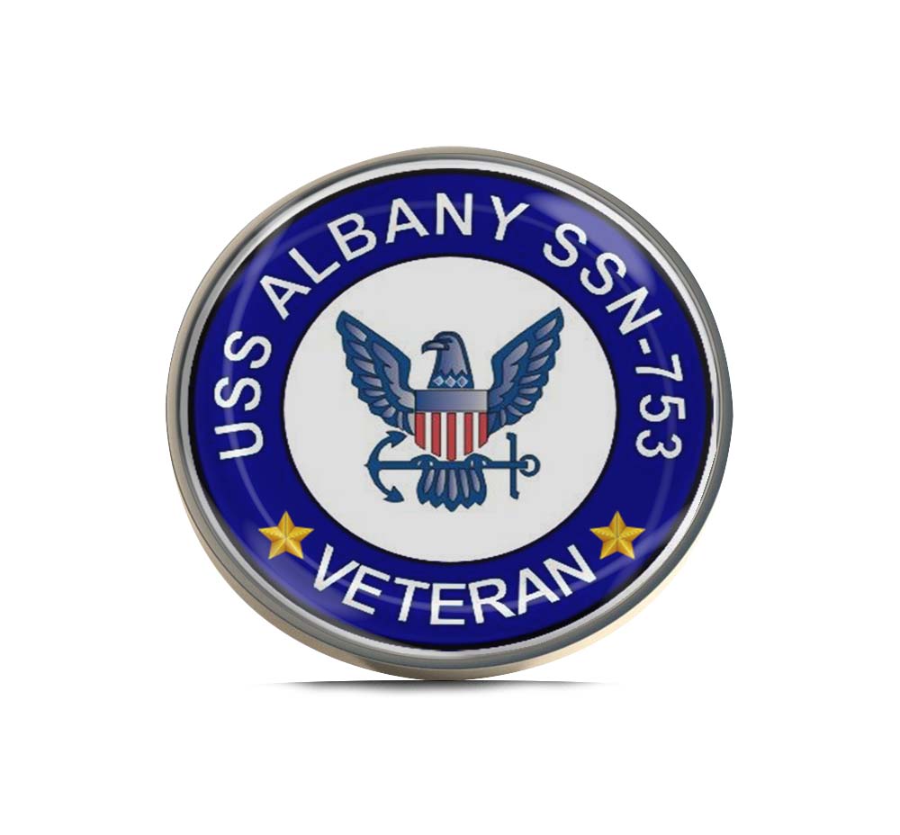 USS Albany SSN-753 Veteran Limited Edition Lapel Pin Exclusive Metal Brooch Badge Accessories For Backpack, Clothes, Hats | Cute Gifts and Collectibles