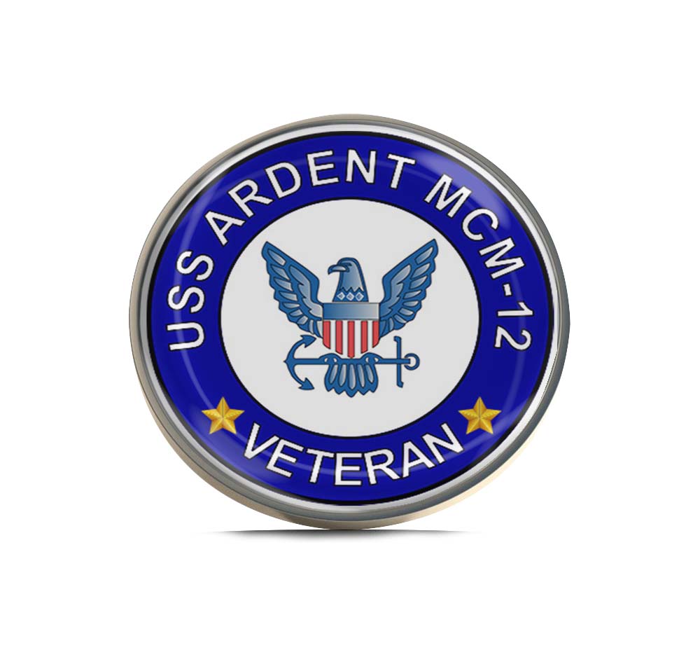 USS Ardent MCM-12 Veteran Limited Edition Lapel Pin Exclusive Metal Brooch Badge Accessories For Backpack, Clothes, Hats | Cute Gifts and Collectibles