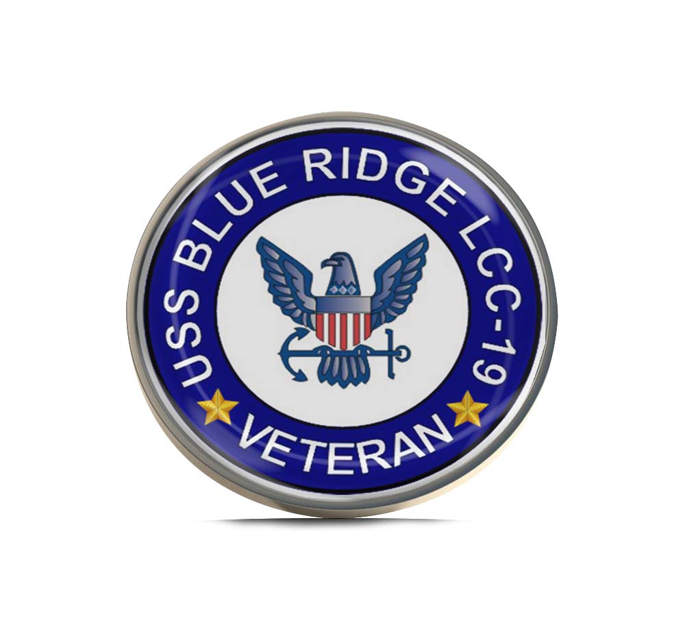 USS Blue Ridge LCC-19 Veteran Limited Edition Lapel Pin Exclusive Metal Brooch Badge Accessories For Backpack, Clothes, Hats | Cute Gifts and Collectibles