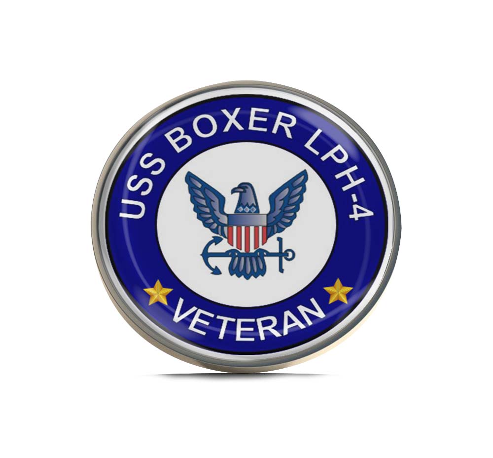 USS Boxer LPH-4 Veteran Limited Edition Lapel Pin Exclusive Metal Brooch Badge Accessories For Backpack, Clothes, Hats | Cute Gifts and Collectibles