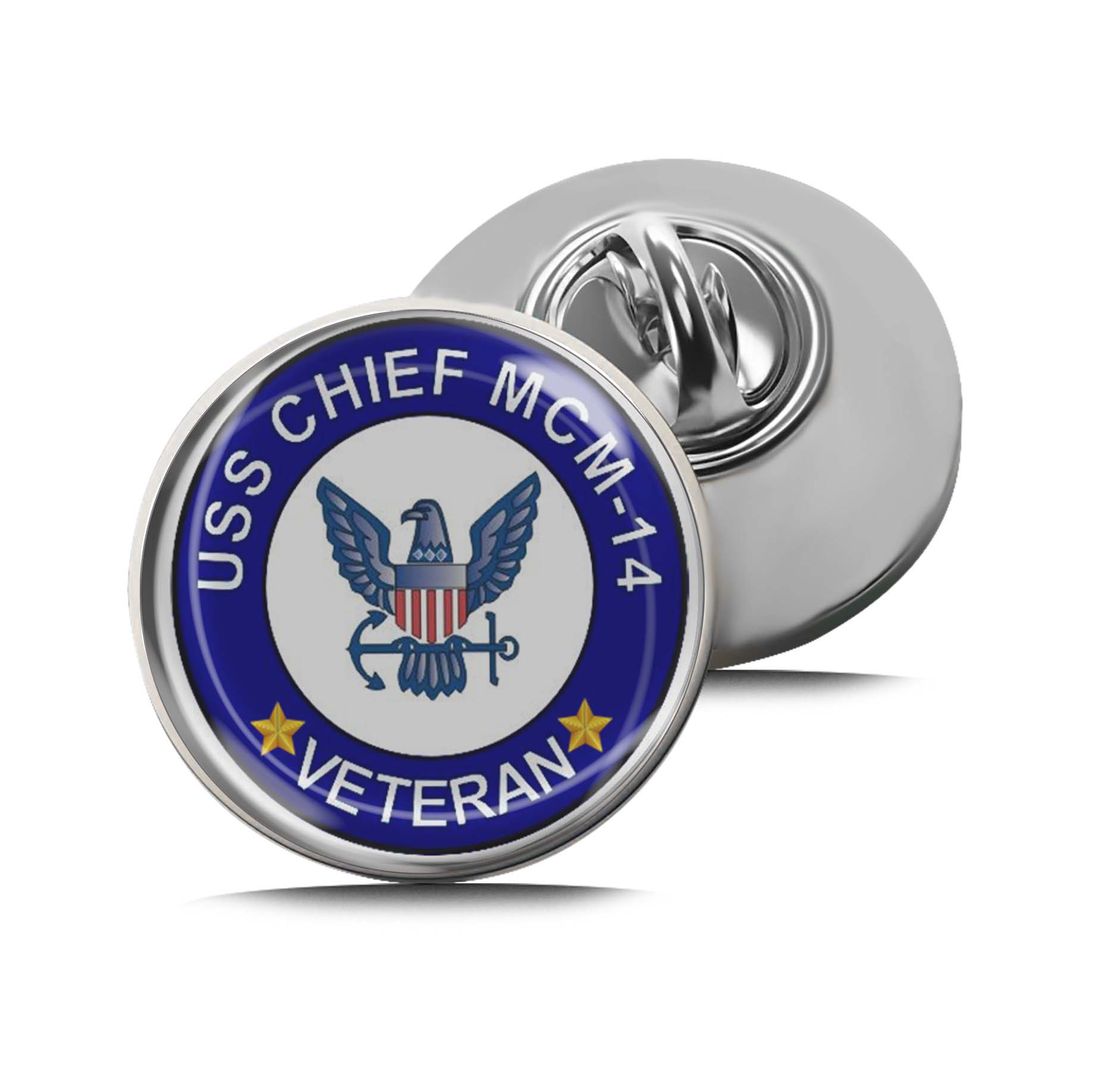 USS Chief MCM-14 Veteran Limited Edition Lapel Pin Exclusive Metal Brooch Badge Accessories For Backpack, Clothes, Hats | Cute Gifts and Collectibles