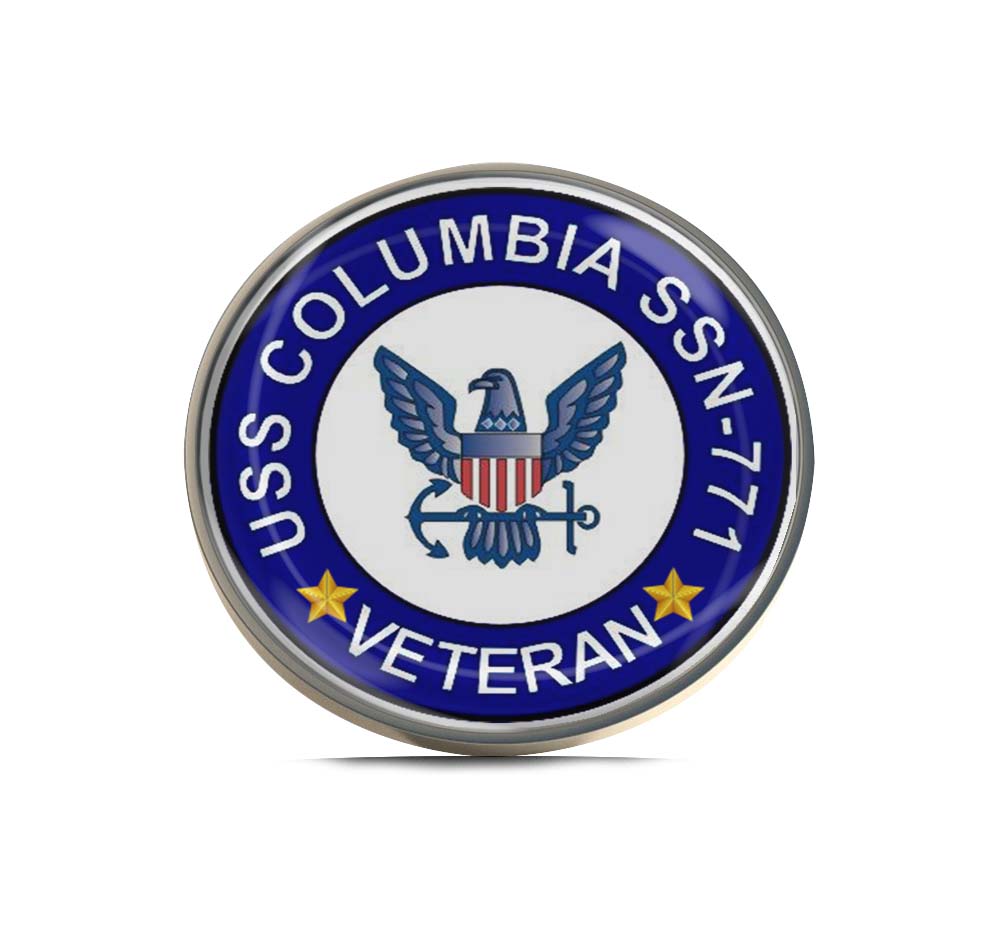 USS Columbia SSN-771 Veteran Limited Edition Lapel Pin Exclusive Metal Brooch Badge Accessories For Backpack, Clothes, Hats | Cute Gifts and Collectibles