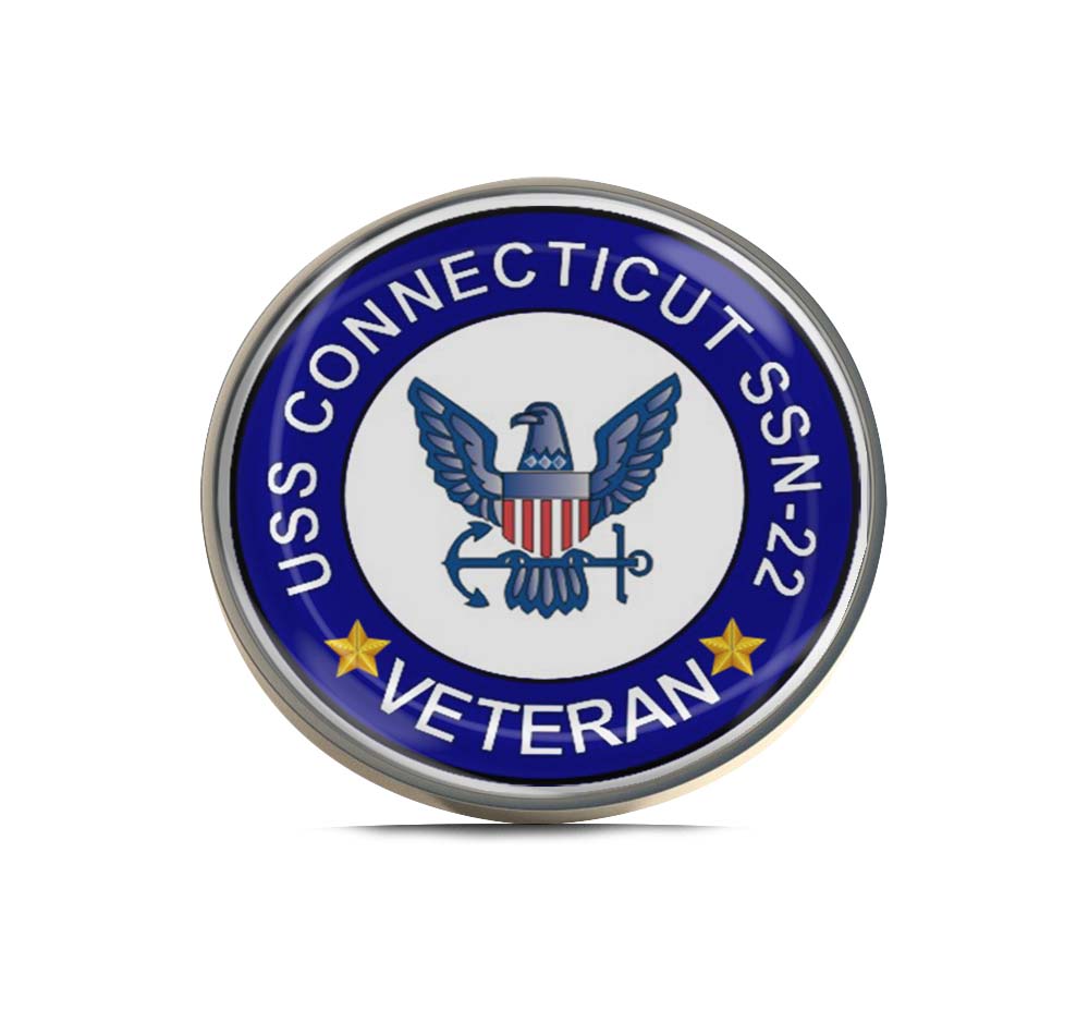 USS Connecticut SSN-22 Veteran Limited Edition Lapel Pin Exclusive Metal Brooch Badge Accessories For Backpack, Clothes, Hats | Cute Gifts and Collectibles