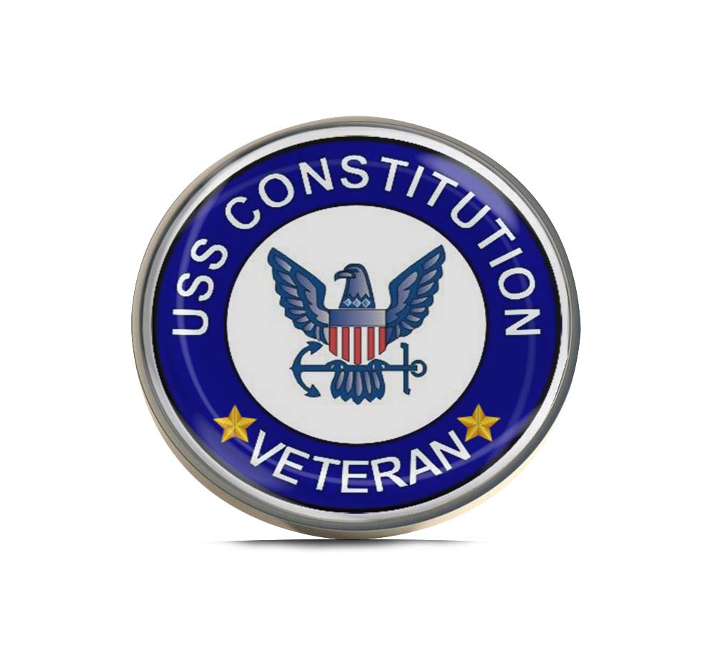 USS Constitution Veteran Limited Edition Lapel Pin Exclusive Metal Brooch Badge Accessories For Backpack, Clothes, Hats | Cute Gifts and Collectibles