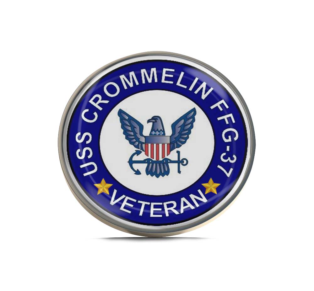 USS Crommelin FFG-37 Veteran Limited Edition Lapel Pin Exclusive Metal Brooch Badge Accessories For Backpack, Clothes, Hats | Cute Gifts and Collectibles