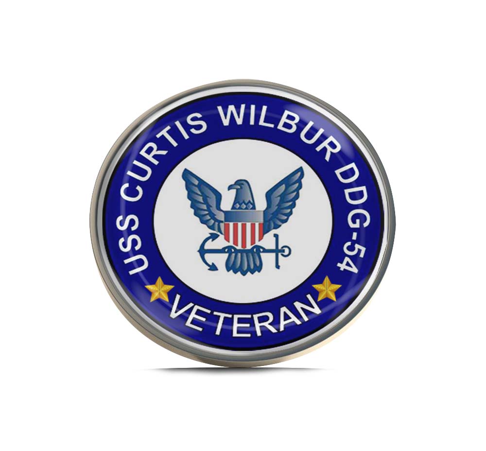 USS Curtis Wilbur DDG-54 Veteran Limited Edition Lapel Pin Exclusive Metal Brooch Badge Accessories For Backpack, Clothes, Hats | Cute Gifts and Collectibles
