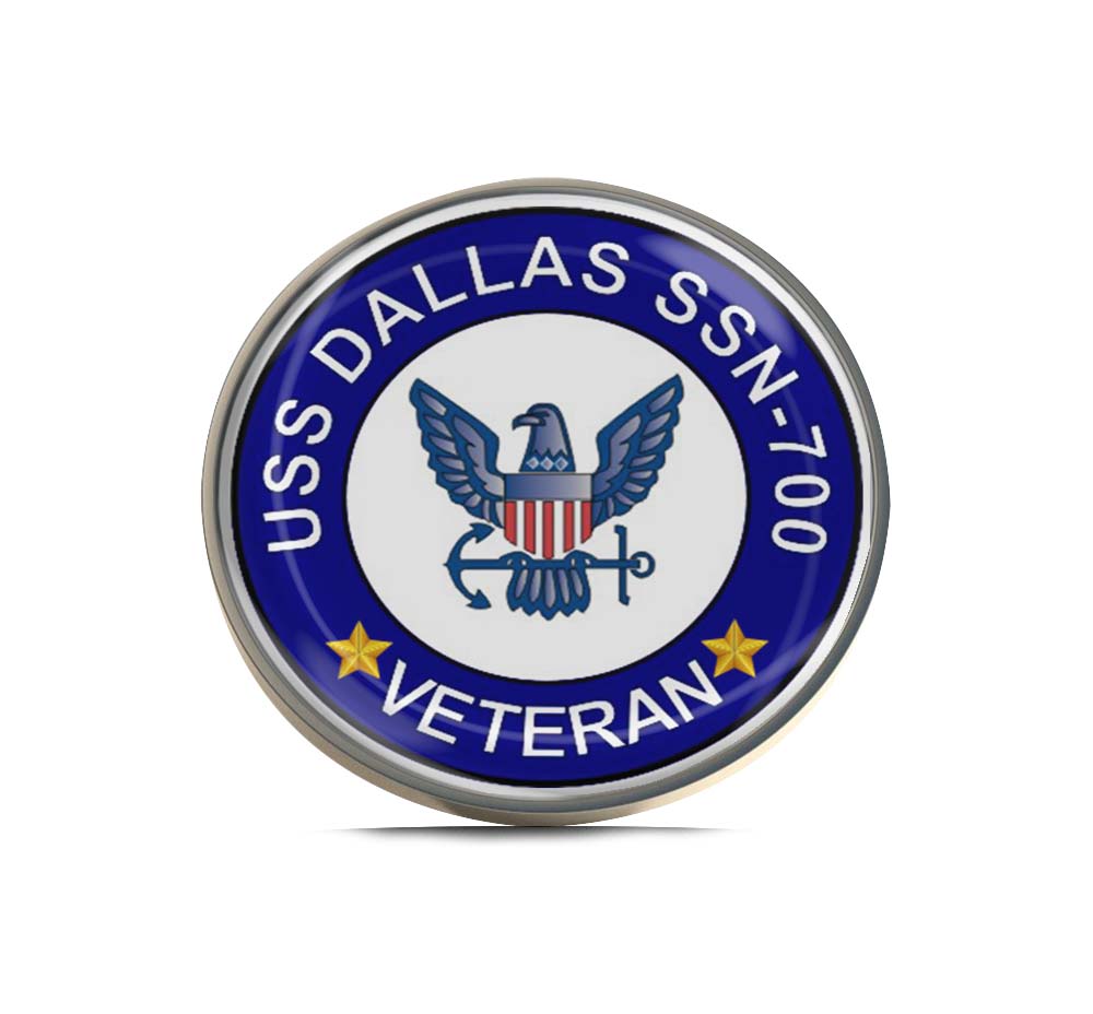 USS Dallas SSN-700 Veteran Limited Edition Lapel Pin Exclusive Metal Brooch Badge Accessories For Backpack, Clothes, Hats | Cute Gifts and Collectibles