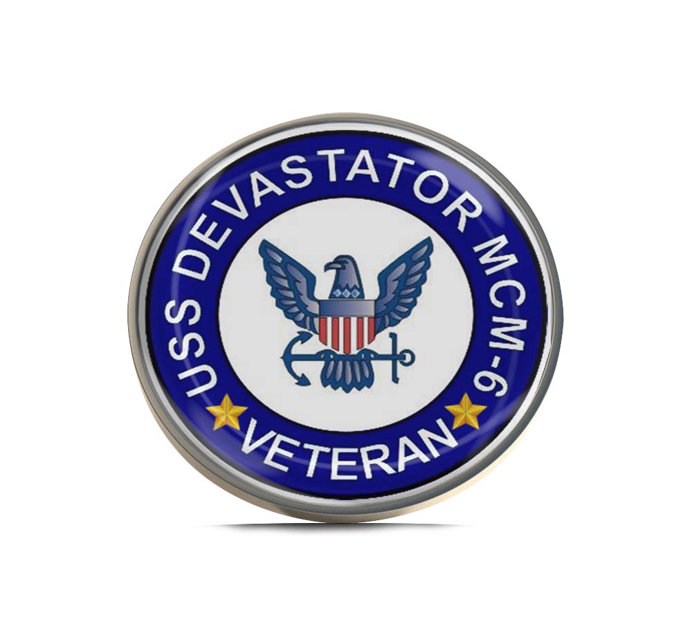 USS Devastator MCM-6 Veteran Limited Edition Lapel Pin Exclusive Metal Brooch Badge Accessories For Backpack, Clothes, Hats | Cute Gifts and Collectibles