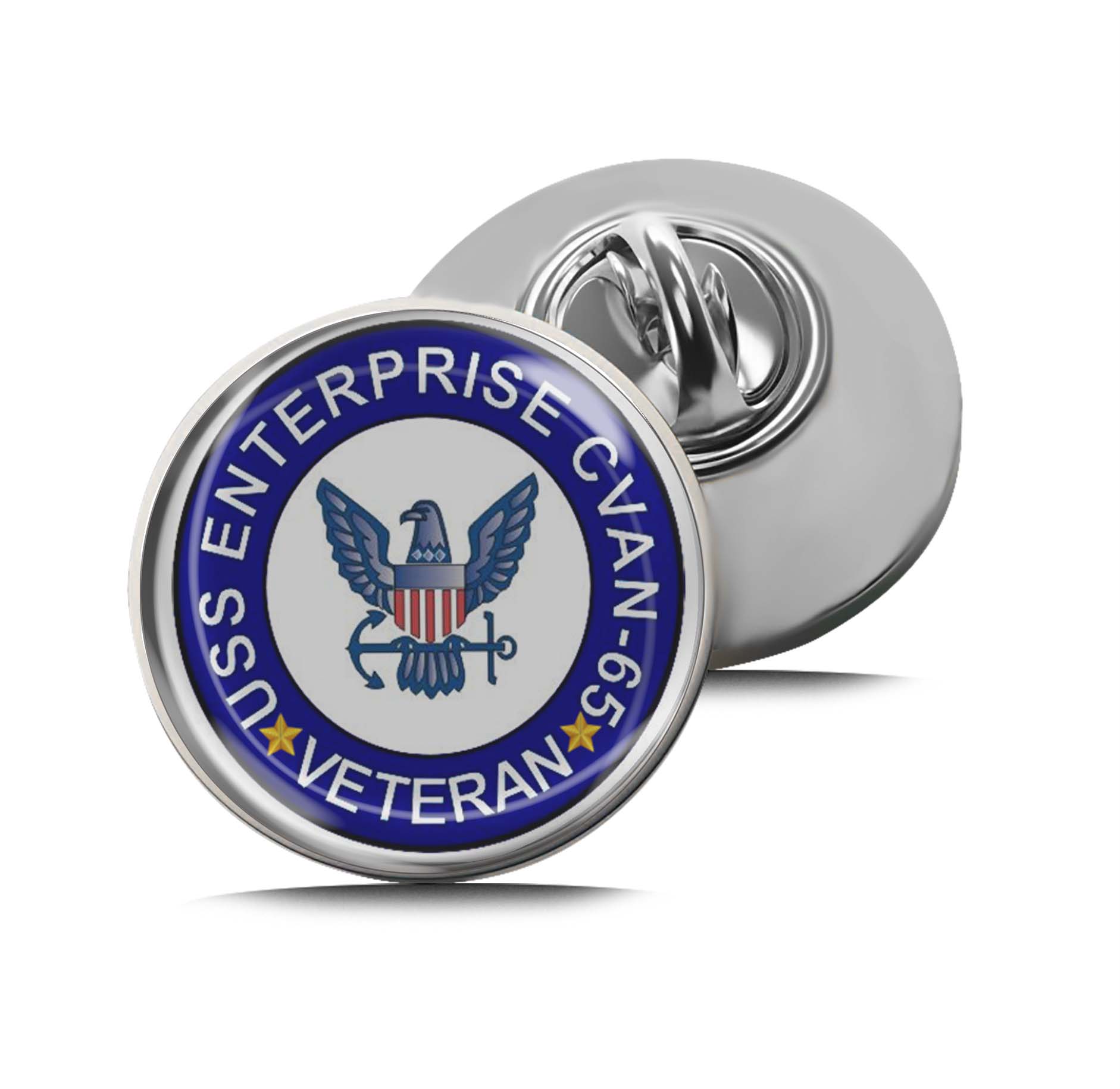 USS Enterprise CVAN-65 Veteran Limited Edition Lapel Pin Exclusive Metal Brooch Badge Accessories For Backpack, Clothes, Hats | Cute Gifts and Collectibles