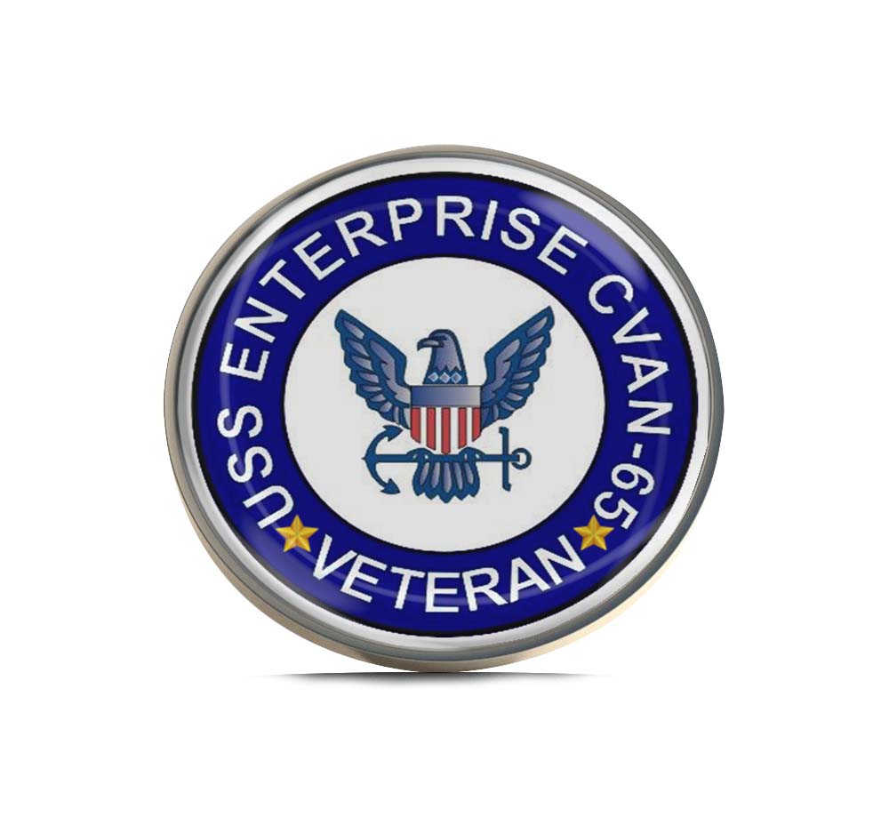 USS Enterprise CVAN-65 Veteran Limited Edition Lapel Pin Exclusive Metal Brooch Badge Accessories For Backpack, Clothes, Hats | Cute Gifts and Collectibles