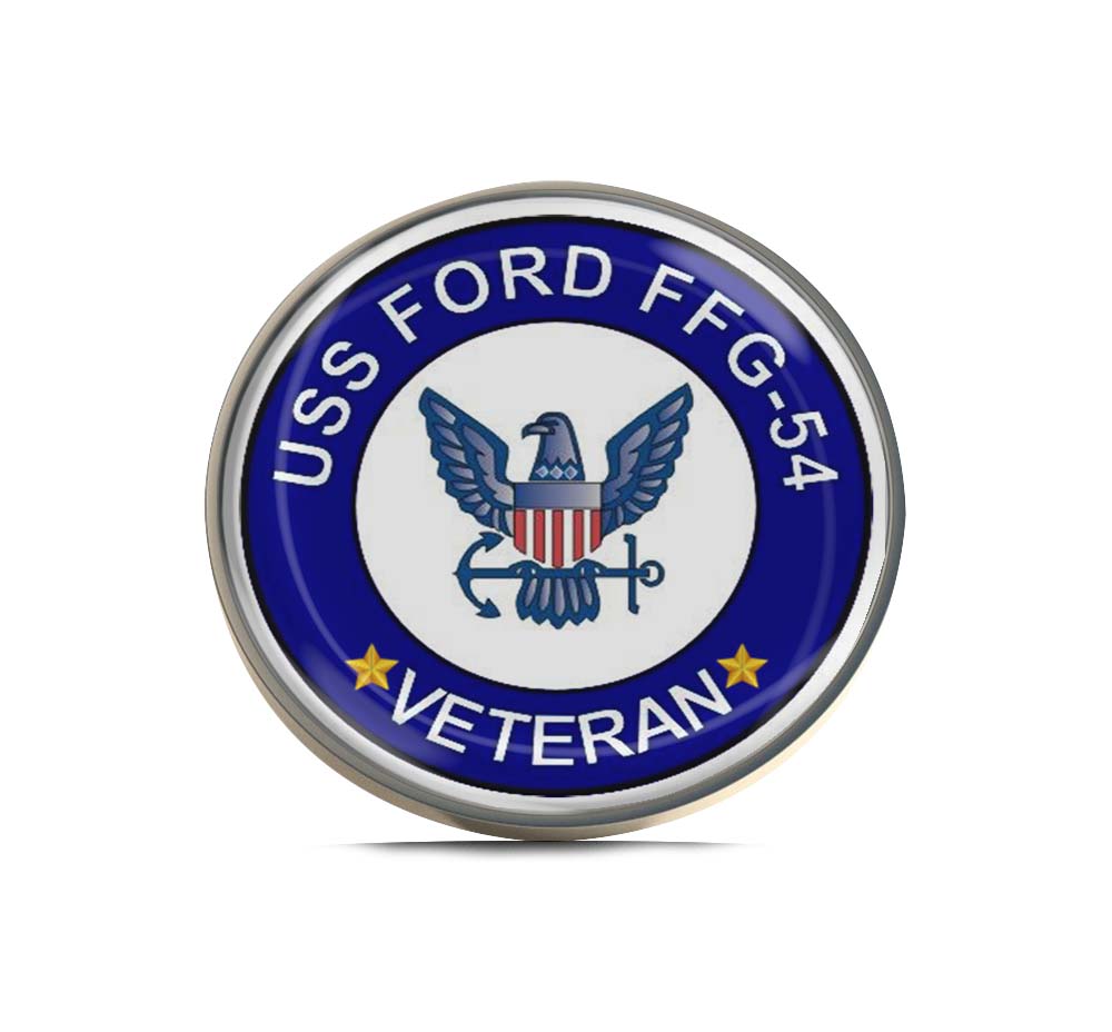 USS Ford FFG-54 Veteran Limited Edition Lapel Pin Exclusive Metal Brooch Badge Accessories For Backpack, Clothes, Hats | Cute Gifts and Collectibles
