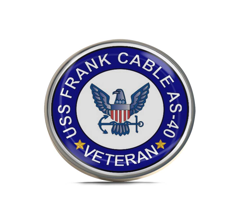 USS Frank Cable AS-40 Veteran Limited Edition Lapel Pin Exclusive Metal Brooch Badge Accessories For Backpack, Clothes, Hats | Cute Gifts and Collectibles