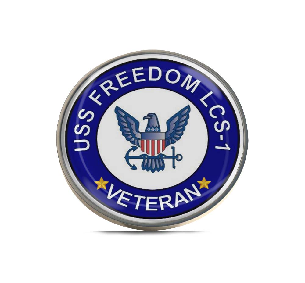 USS Freedom LCS-1 Veteran Limited Edition Lapel Pin Exclusive Metal Brooch Badge Accessories For Backpack, Clothes, Hats | Cute Gifts and Collectibles