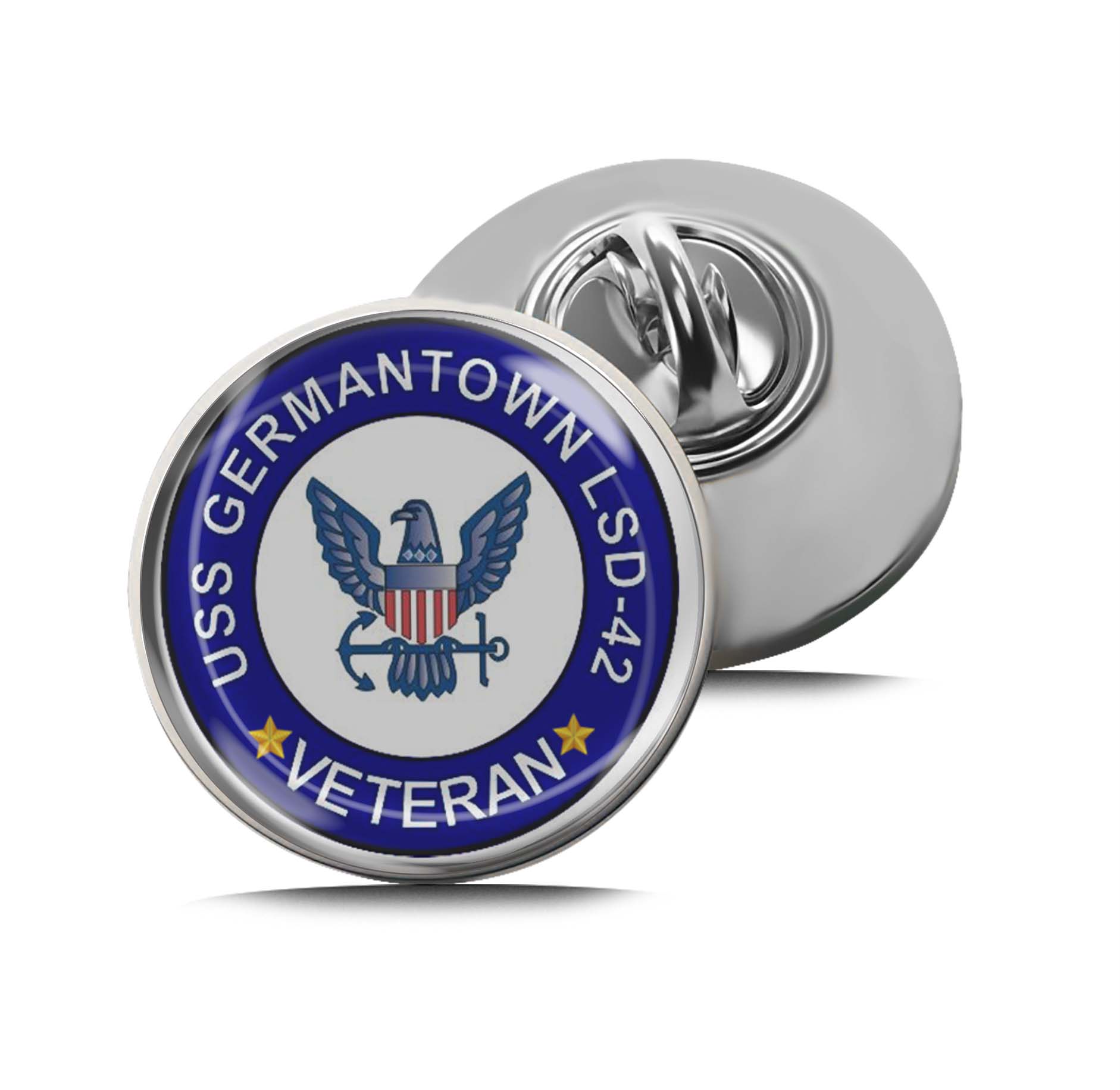 USS Germantown LSD-42 Veteran Limited Edition Lapel Pin Exclusive Metal Brooch Badge Accessories For Backpack, Clothes, Hats | Cute Gifts and Collectibles