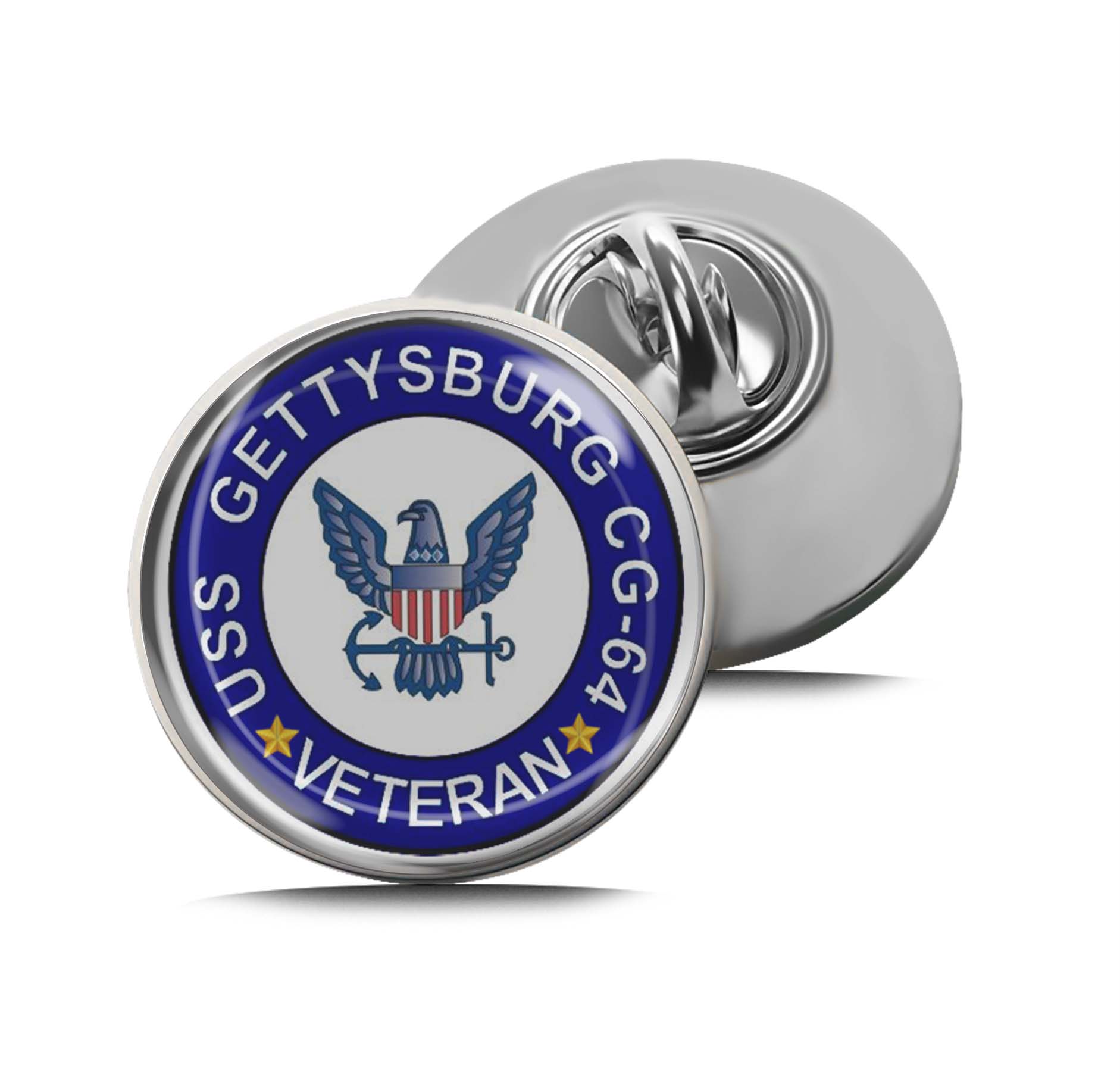 USS Gettysburg LSD-64 Veteran Limited Edition Lapel Pin Exclusive Metal Brooch Badge Accessories For Backpack, Clothes, Hats | Cute Gifts and Collectibles