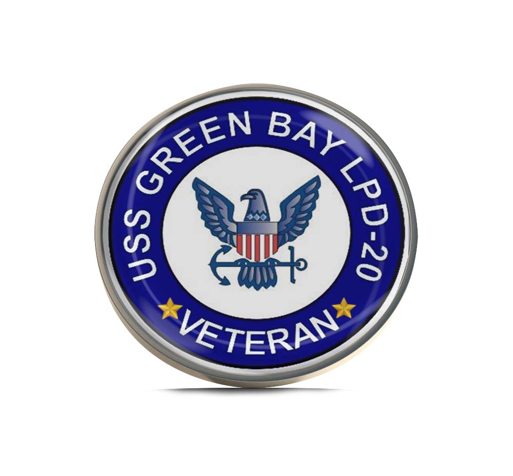 USS Green Bay LPD-20 Veteran Limited Edition Lapel Pin Exclusive Metal Brooch Badge Accessories For Backpack, Clothes, Hats | Cute Gifts and Collectibles