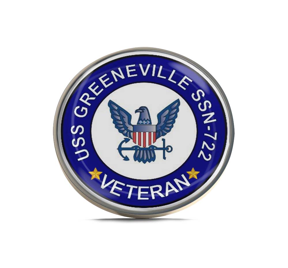 USS Greeneville SSN-722 Veteran Limited Edition Lapel Pin Exclusive Metal Brooch Badge Accessories For Backpack, Clothes, Hats | Cute Gifts and Collectibles