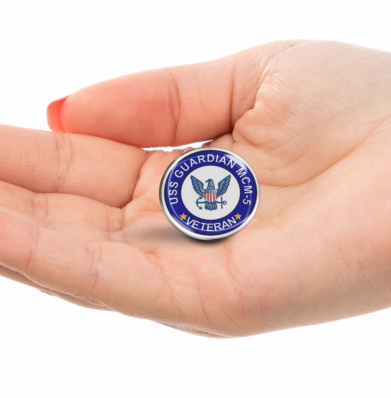 USS Guardian MCM-5 Veteran Limited Edition Lapel Pin Exclusive Metal Brooch Badge Accessories For Backpack, Clothes, Hats | Cute Gifts and Collectibles