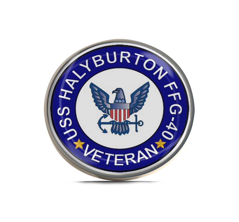 USS Halyburton FFG-40 Veteran Limited Edition Lapel Pin Exclusive Metal Brooch Badge Accessories For Backpack, Clothes, Hats | Cute Gifts and Collectibles