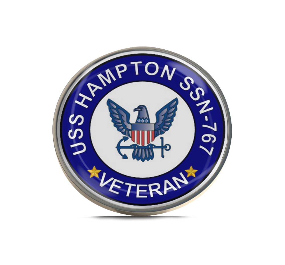 USS Hampton SSN-767 Veteran Limited Edition Lapel Pin Exclusive Metal Brooch Badge Accessories For Backpack, Clothes, Hats | Cute Gifts and Collectibles