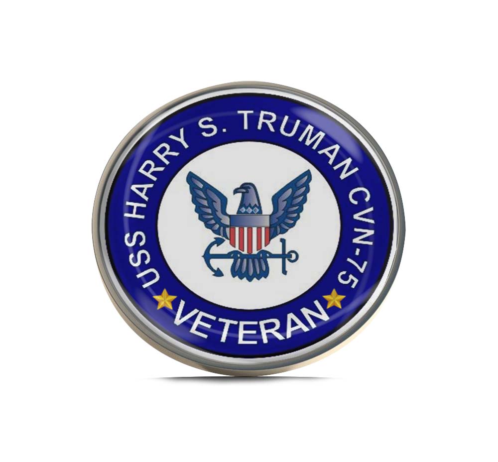 USS Harry S Truman CVN-75 Veteran Limited Edition Lapel Pin Exclusive Metal Brooch Badge Accessories For Backpack, Clothes, Hats | Cute Gifts and Collectibles